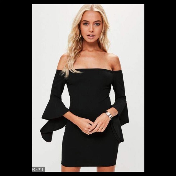 💛Missguided black off the shoulder dress - Picture 1 of 2
